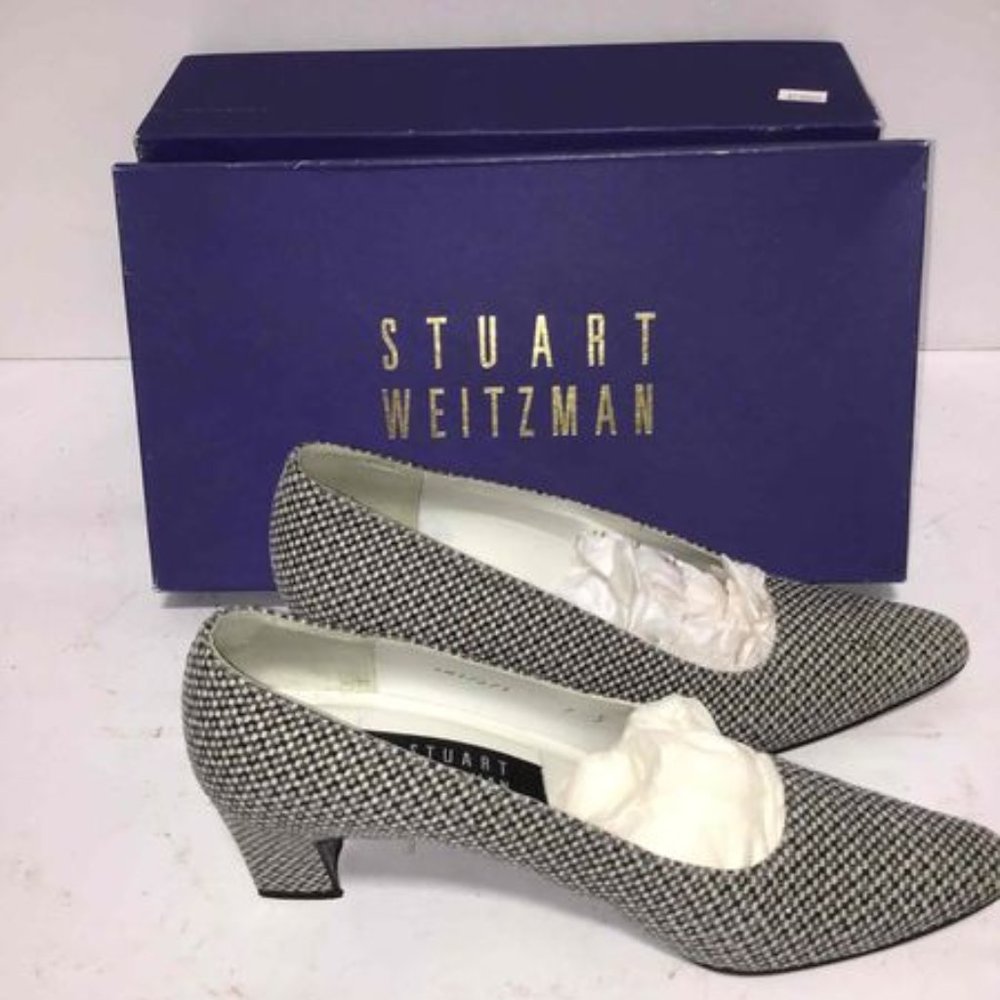 Stuart Weitzman Pumps -  Tweed Shoes (Black & Whit